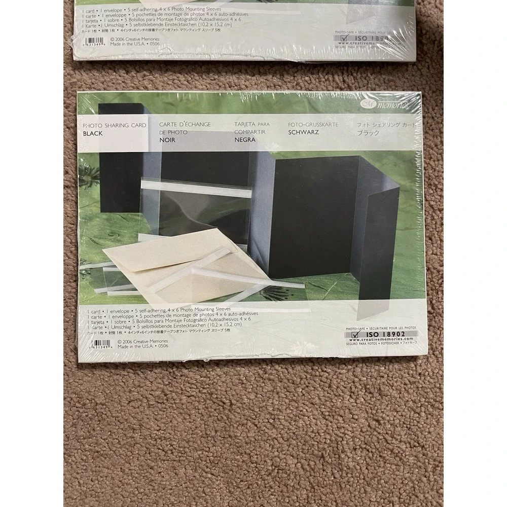 Creative Memories Photo Sharing Card Black New 2 Sealed 2006